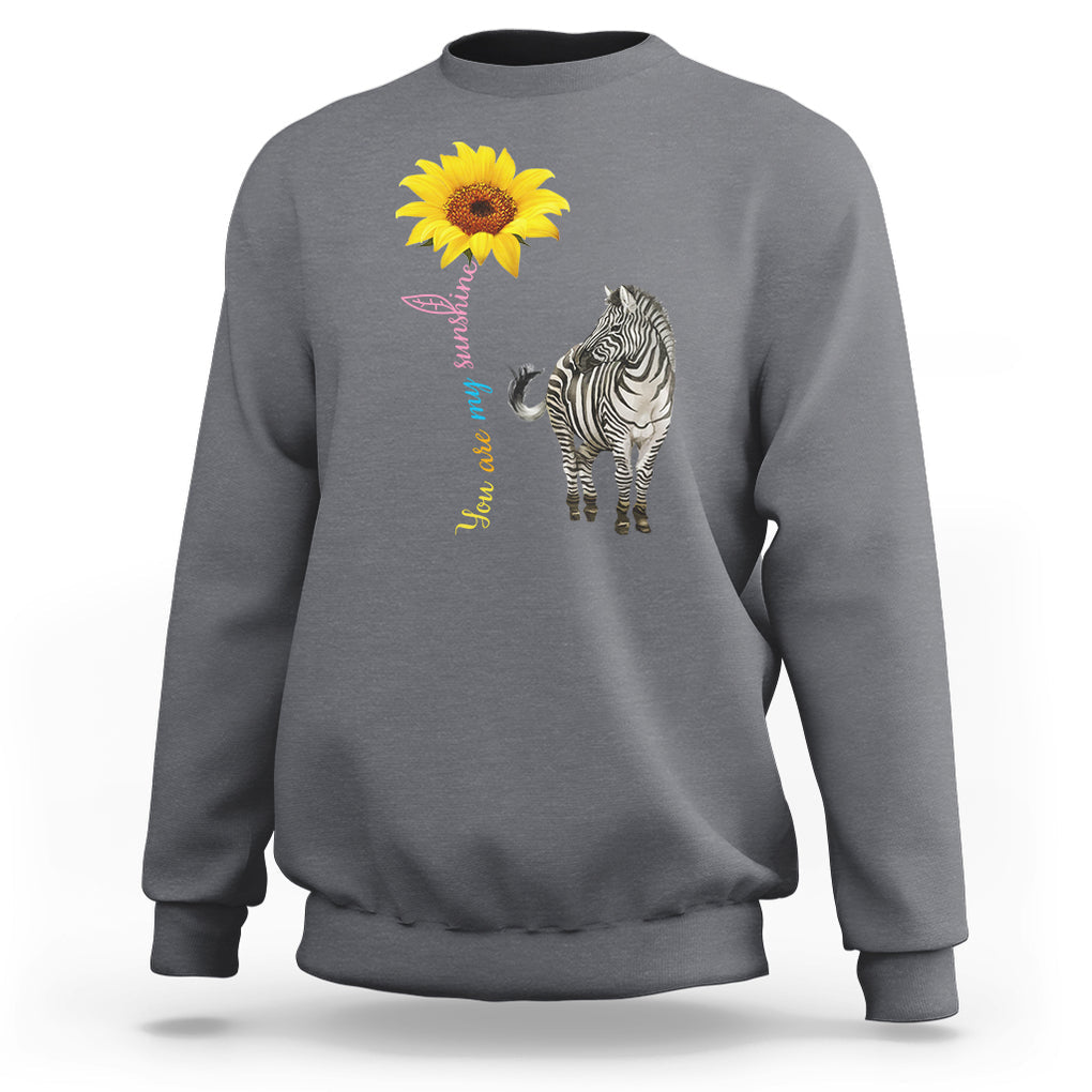 Rare Disease Day Shirts Sweatshirt Zebra You Are My Sunshine Rare Disease Warrior Rare Disease Awareness TS02 Charcoal Printyourwear