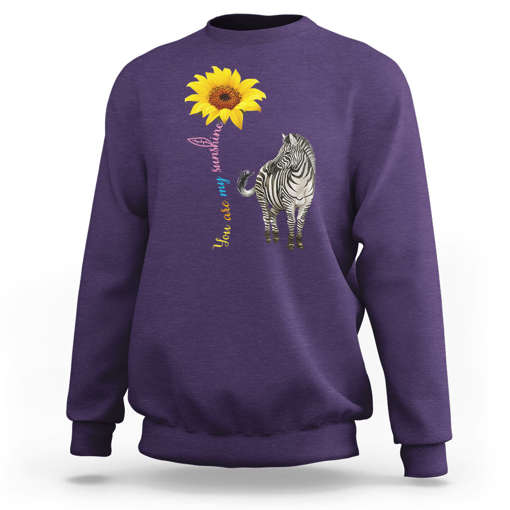 Rare Disease Day Shirts Sweatshirt Zebra You Are My Sunshine Rare Disease Warrior Rare Disease Awareness TS02 Purple Printyourwear