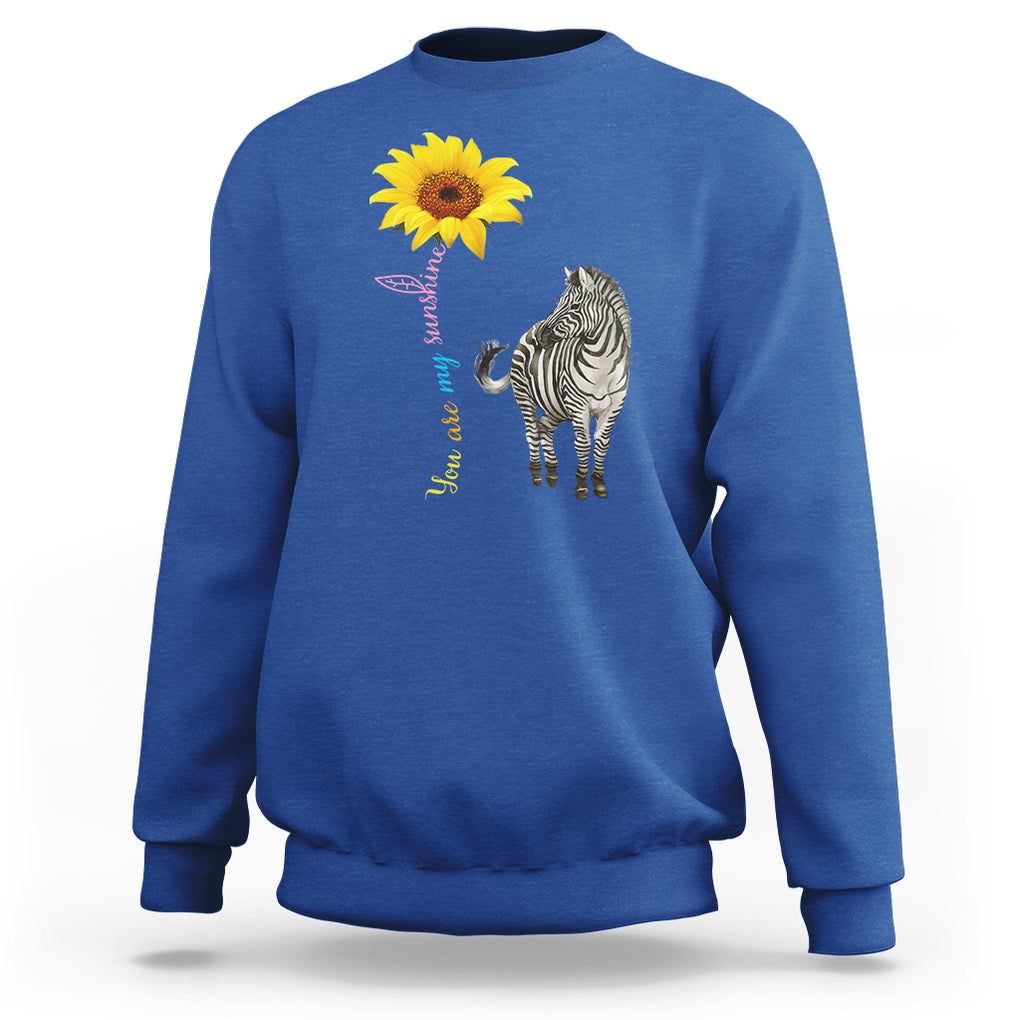Rare Disease Day Shirts Sweatshirt Zebra You Are My Sunshine Rare Disease Warrior Rare Disease Awareness TS02 Royal Blue Printyourwear