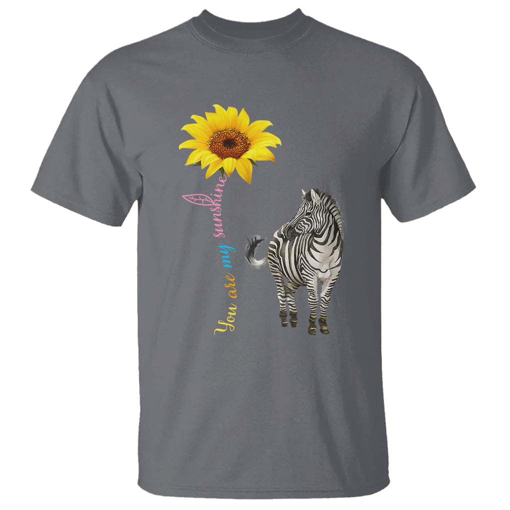 Rare Disease Day Shirts T Shirt Zebra You Are My Sunshine Rare Disease Warrior Rare Disease Awareness TS02 Charcoal Printyourwear