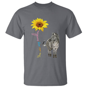 Rare Disease Day Shirts T Shirt Zebra You Are My Sunshine Rare Disease Warrior Rare Disease Awareness TS02 Charcoal Printyourwear