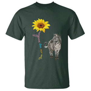 Rare Disease Day Shirts T Shirt Zebra You Are My Sunshine Rare Disease Warrior Rare Disease Awareness TS02 Dark Forest Green Printyourwear