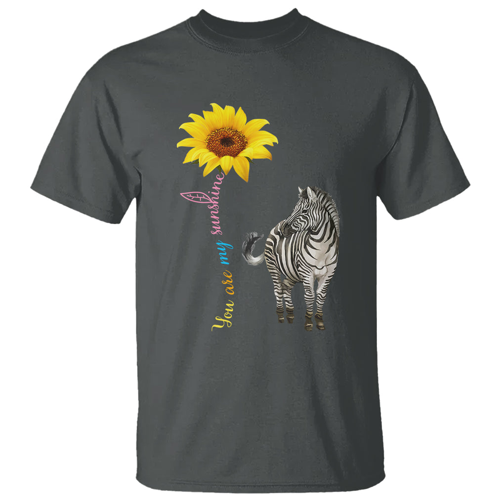 Rare Disease Day Shirts T Shirt Zebra You Are My Sunshine Rare Disease Warrior Rare Disease Awareness TS02 Dark Heather Printyourwear