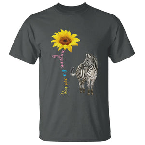 Rare Disease Day Shirts T Shirt Zebra You Are My Sunshine Rare Disease Warrior Rare Disease Awareness TS02 Dark Heather Printyourwear