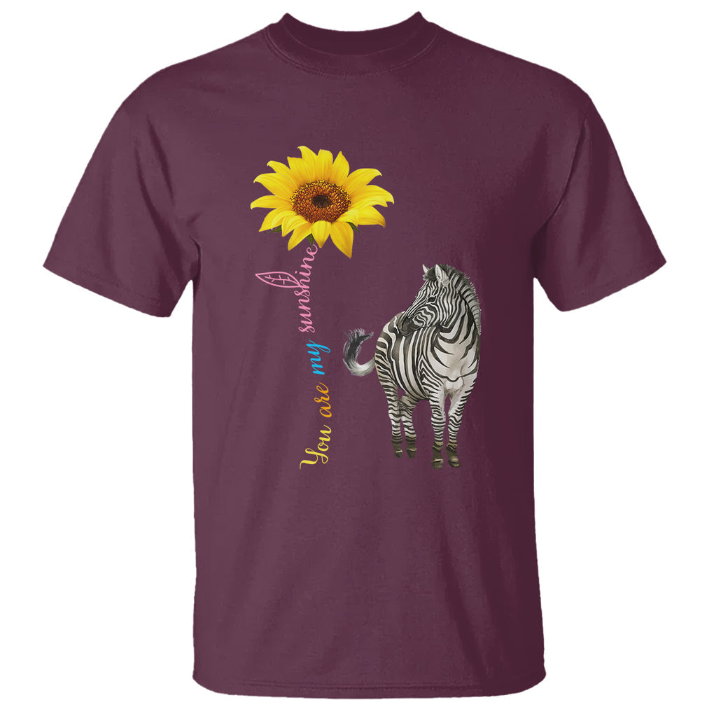 Rare Disease Day Shirts T Shirt Zebra You Are My Sunshine Rare Disease Warrior Rare Disease Awareness TS02 Maroon Printyourwear