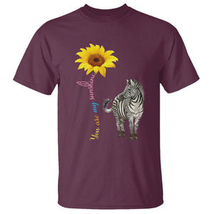 Rare Disease Day Shirts T Shirt Zebra You Are My Sunshine Rare Disease Warrior Rare Disease Awareness TS02 Maroon Printyourwear