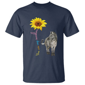 Rare Disease Day Shirts T Shirt Zebra You Are My Sunshine Rare Disease Warrior Rare Disease Awareness TS02 Navy Printyourwear