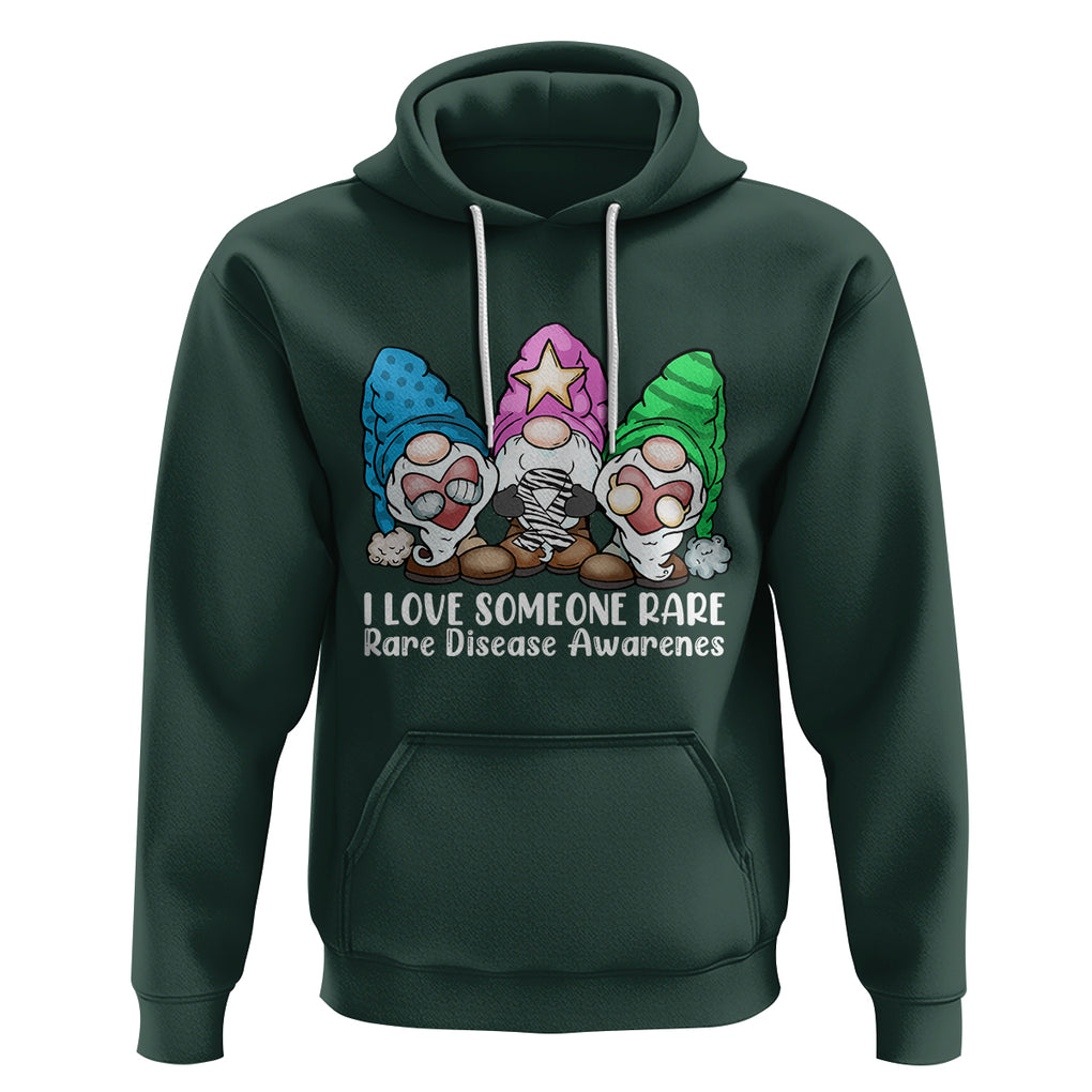 Rare Disease Day Shirts Hoodie I Love Someone Rare Zebra Ribbon Zebra Disease Awareness TS02 Dark Forest Green Printyourwear