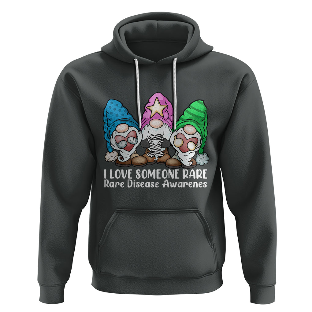Rare Disease Day Shirts Hoodie I Love Someone Rare Zebra Ribbon Zebra Disease Awareness TS02 Dark Heather Printyourwear