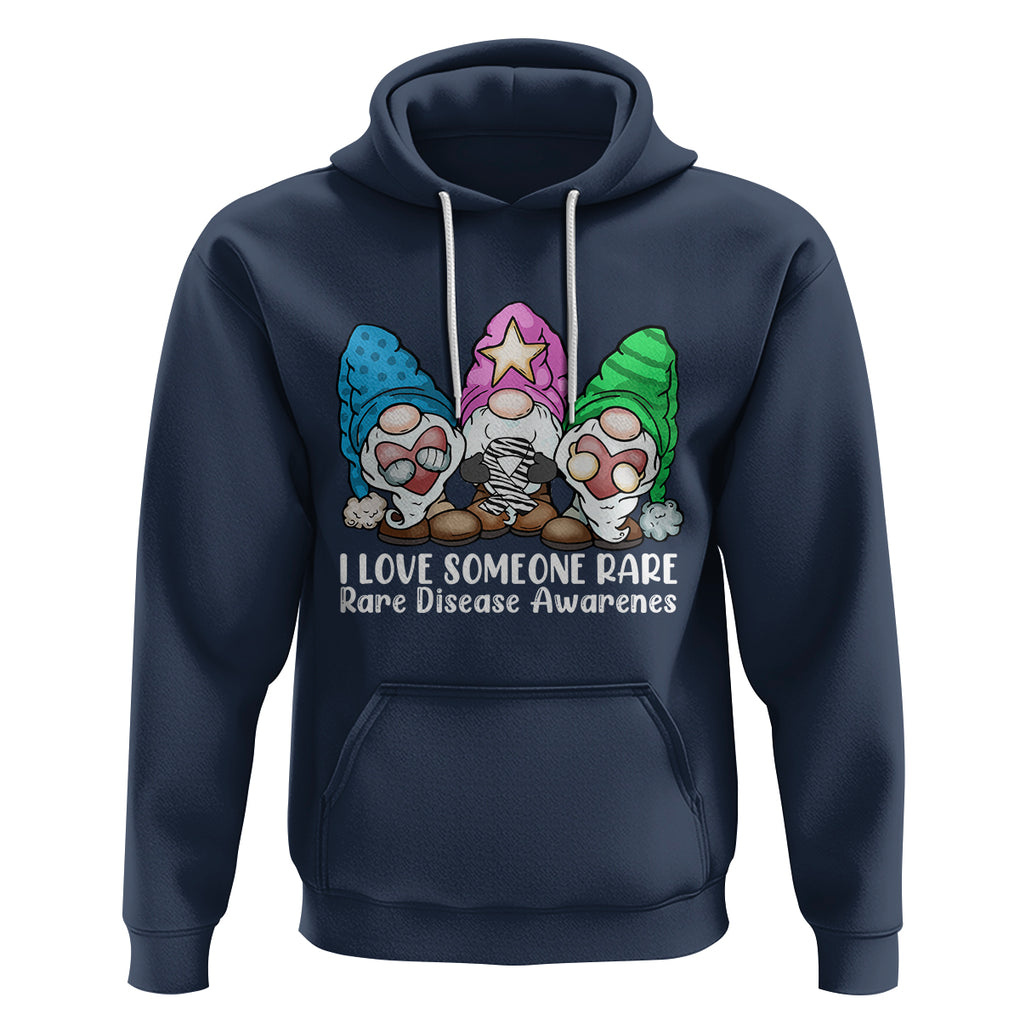 Rare Disease Day Shirts Hoodie I Love Someone Rare Zebra Ribbon Zebra Disease Awareness TS02 Navy Printyourwear