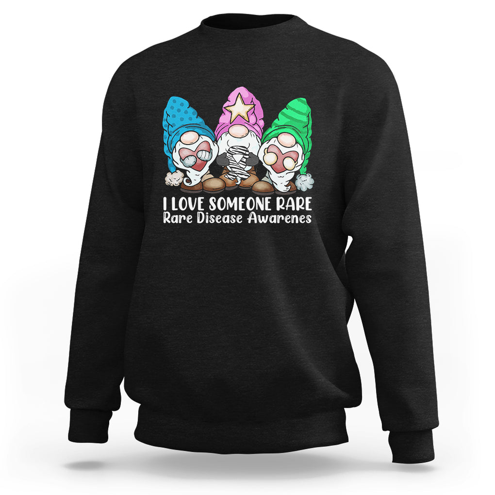 Rare Disease Day Shirts Sweatshirt I Love Someone Rare Zebra Ribbon Zebra Disease Awareness TS02 Black Printyourwear