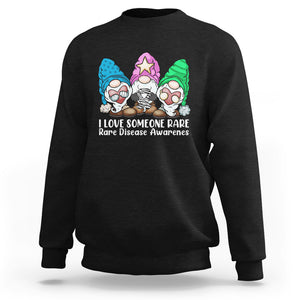 Rare Disease Day Shirts Sweatshirt I Love Someone Rare Zebra Ribbon Zebra Disease Awareness TS02 Black Printyourwear