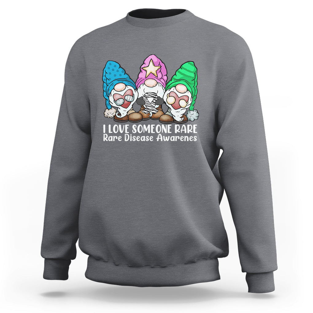 Rare Disease Day Shirts Sweatshirt I Love Someone Rare Zebra Ribbon Zebra Disease Awareness TS02 Charcoal Printyourwear
