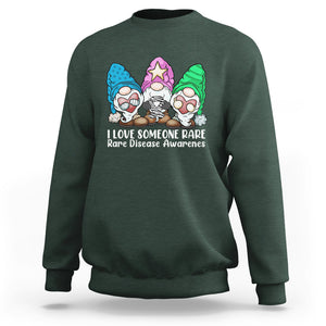 Rare Disease Day Shirts Sweatshirt I Love Someone Rare Zebra Ribbon Zebra Disease Awareness TS02 Dark Forest Green Printyourwear
