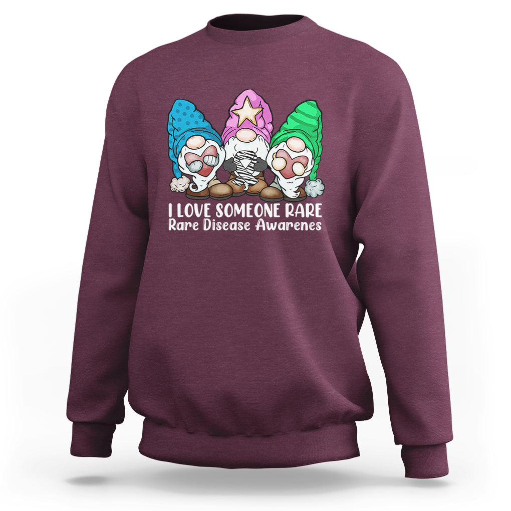 Rare Disease Day Shirts Sweatshirt I Love Someone Rare Zebra Ribbon Zebra Disease Awareness TS02 Maroon Printyourwear