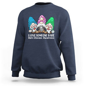 Rare Disease Day Shirts Sweatshirt I Love Someone Rare Zebra Ribbon Zebra Disease Awareness TS02 Navy Printyourwear
