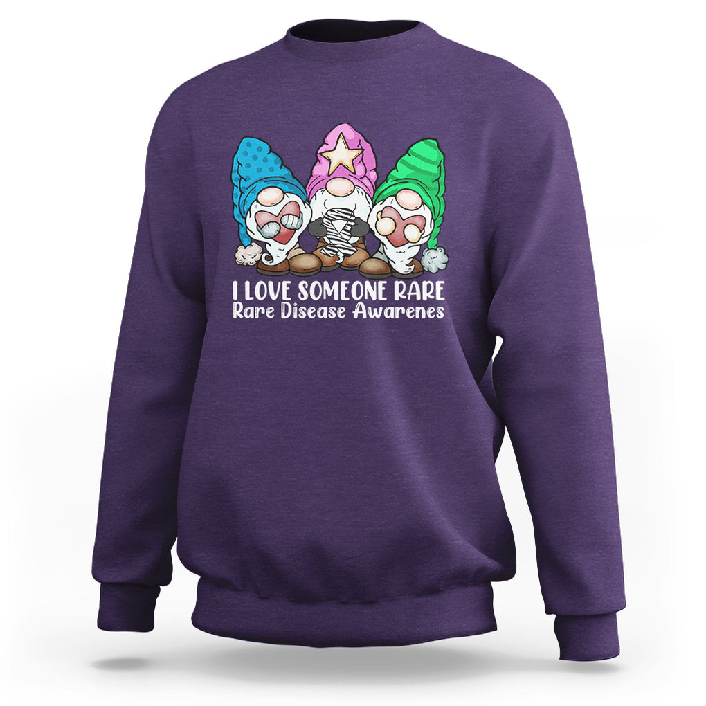 Rare Disease Day Shirts Sweatshirt I Love Someone Rare Zebra Ribbon Zebra Disease Awareness TS02 Purple Printyourwear