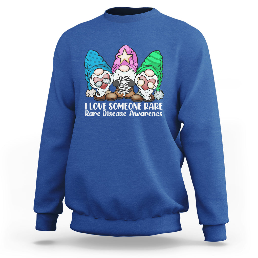 Rare Disease Day Shirts Sweatshirt I Love Someone Rare Zebra Ribbon Zebra Disease Awareness TS02 Royal Blue Printyourwear
