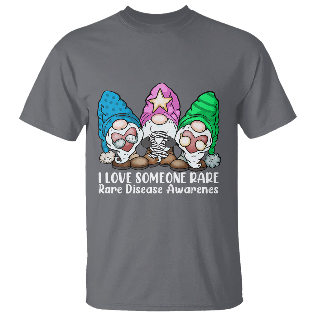 Rare Disease Day Shirts T Shirt I Love Someone Rare Zebra Ribbon Zebra Disease Awareness TS02 Charcoal Printyourwear