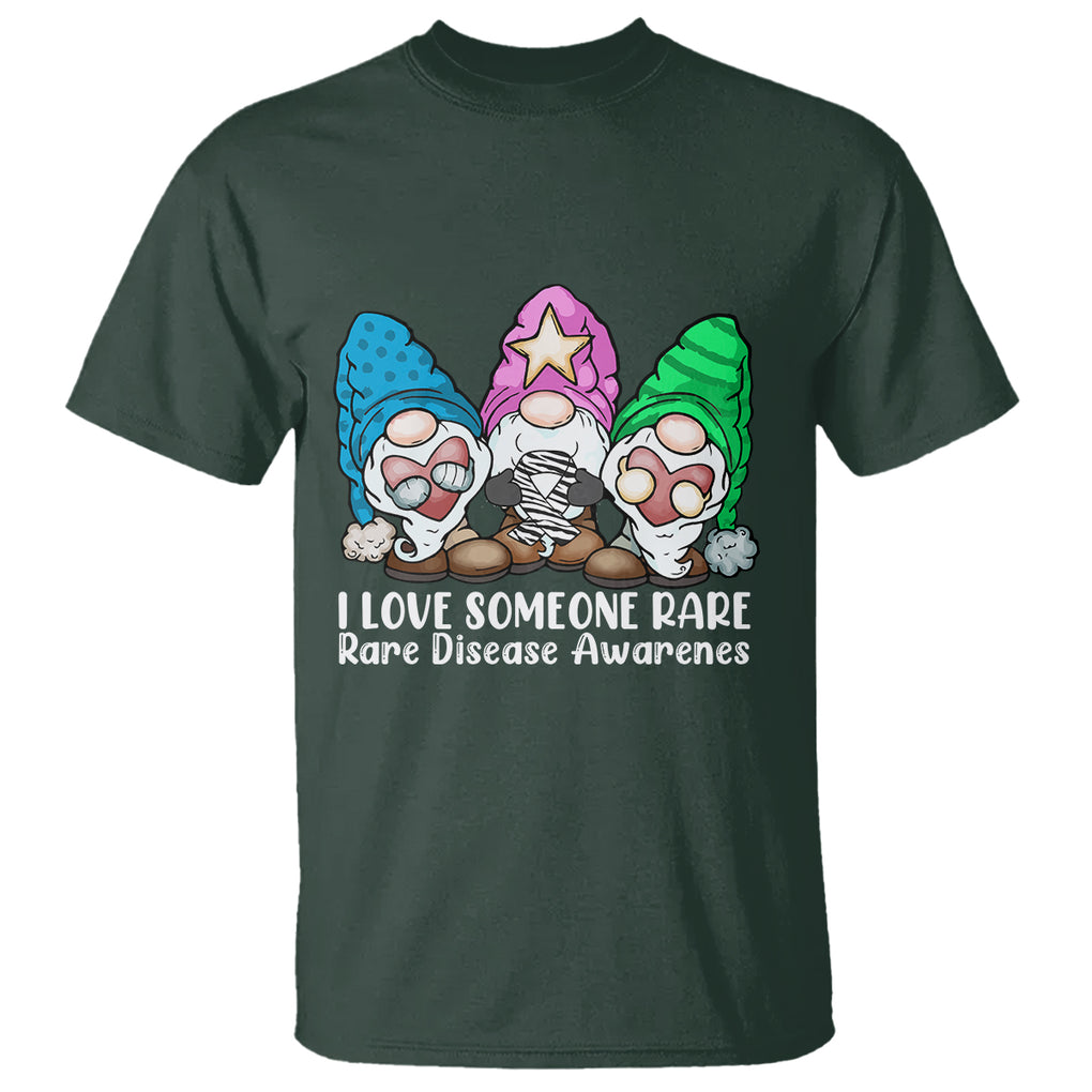 Rare Disease Day Shirts T Shirt I Love Someone Rare Zebra Ribbon Zebra Disease Awareness TS02 Dark Forest Green Printyourwear