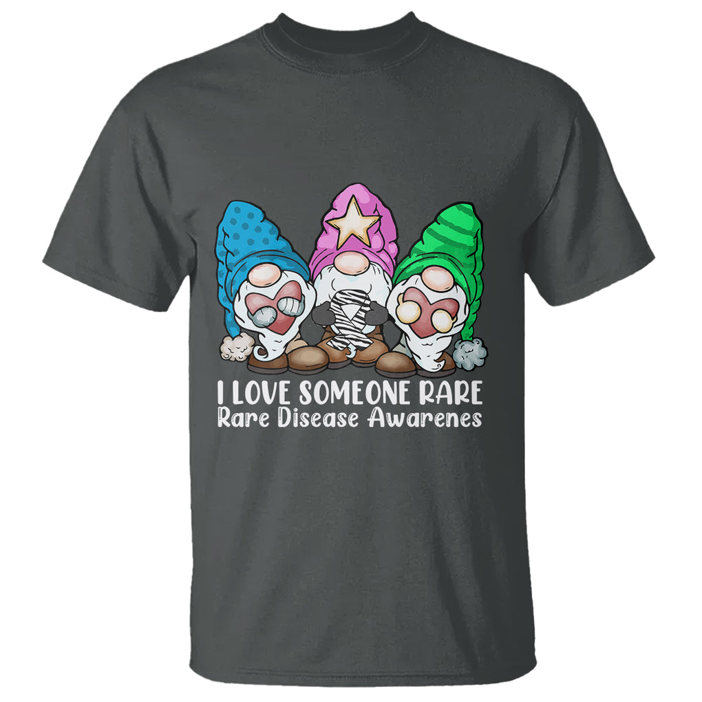 Rare Disease Day Shirts T Shirt I Love Someone Rare Zebra Ribbon Zebra Disease Awareness TS02 Dark Heather Printyourwear