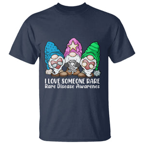 Rare Disease Day Shirts T Shirt I Love Someone Rare Zebra Ribbon Zebra Disease Awareness TS02 Navy Printyourwear