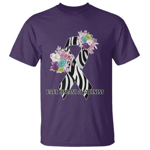 Rare Disease Day Shirts T Shirt Rare Disease Awareness Rare Disease Day Floral Zebra Ribbon TS02 Purple Printyourwear