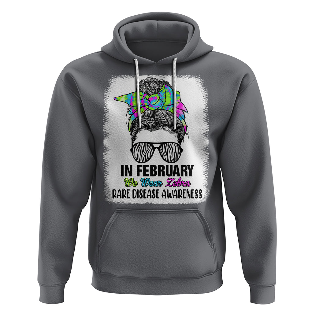 Rare Disease Day Shirts Hoodie In February We Wear Zebra Rare Disease Awareness Zebra Messy Bun TS02 Charcoal Printyourwear