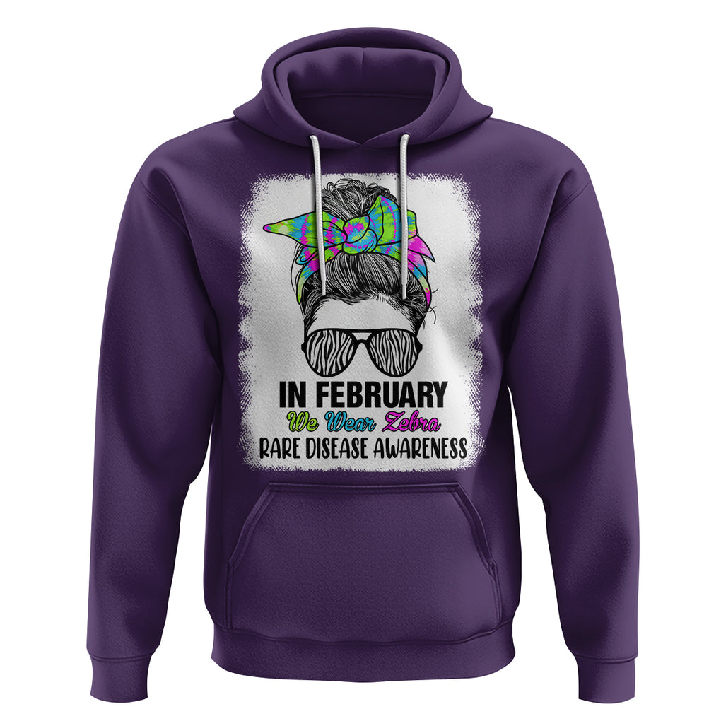 Rare Disease Day Shirts Hoodie In February We Wear Zebra Rare Disease Awareness Zebra Messy Bun TS02 Purple Printyourwear