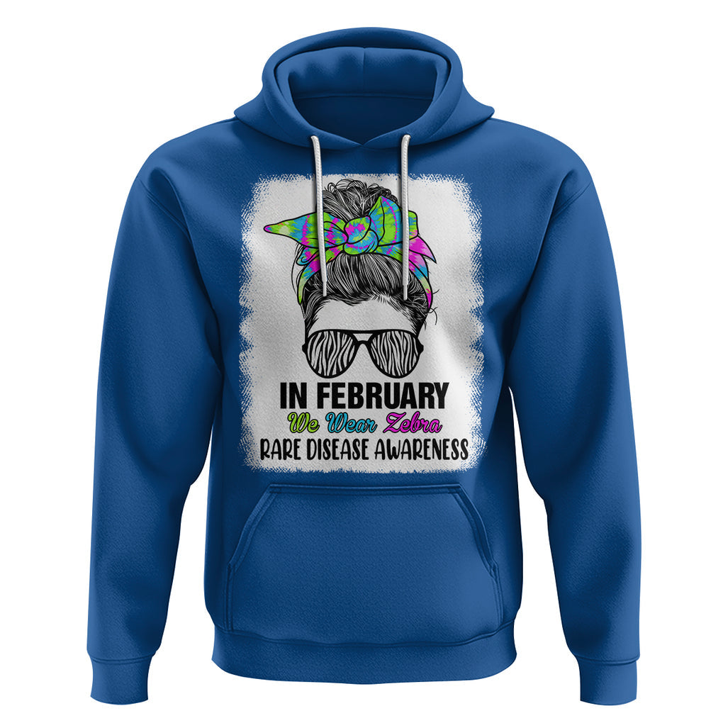 Rare Disease Day Shirts Hoodie In February We Wear Zebra Rare Disease Awareness Zebra Messy Bun TS02 Royal Blue Printyourwear