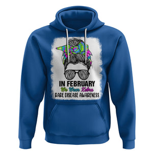 Rare Disease Day Shirts Hoodie In February We Wear Zebra Rare Disease Awareness Zebra Messy Bun TS02 Royal Blue Printyourwear