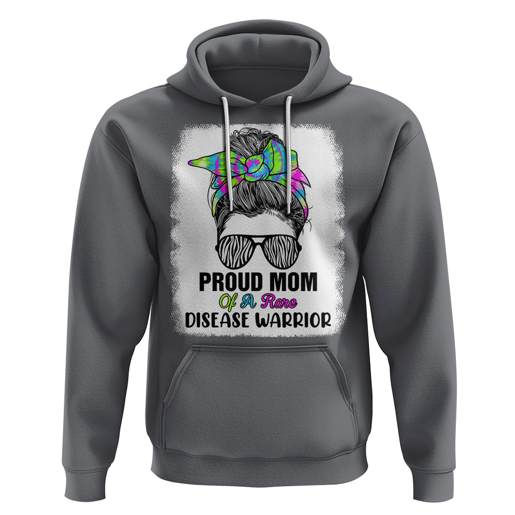 Rare Disease Day Shirts Hoodie Proud Mom Of A Rare Disease Warrior Rare Disease Awareness Zebra Messy Bun TS02 Charcoal Printyourwear