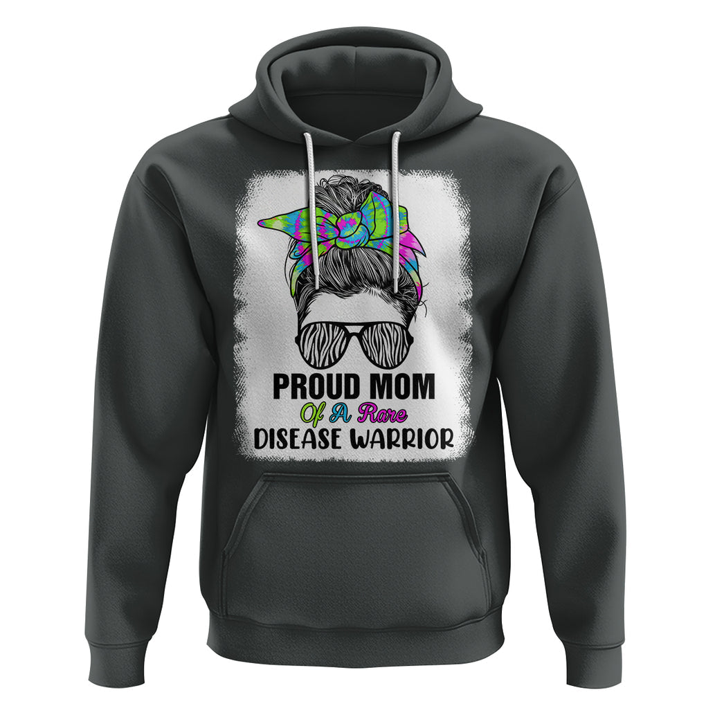 Rare Disease Day Shirts Hoodie Proud Mom Of A Rare Disease Warrior Rare Disease Awareness Zebra Messy Bun TS02 Dark Heather Printyourwear