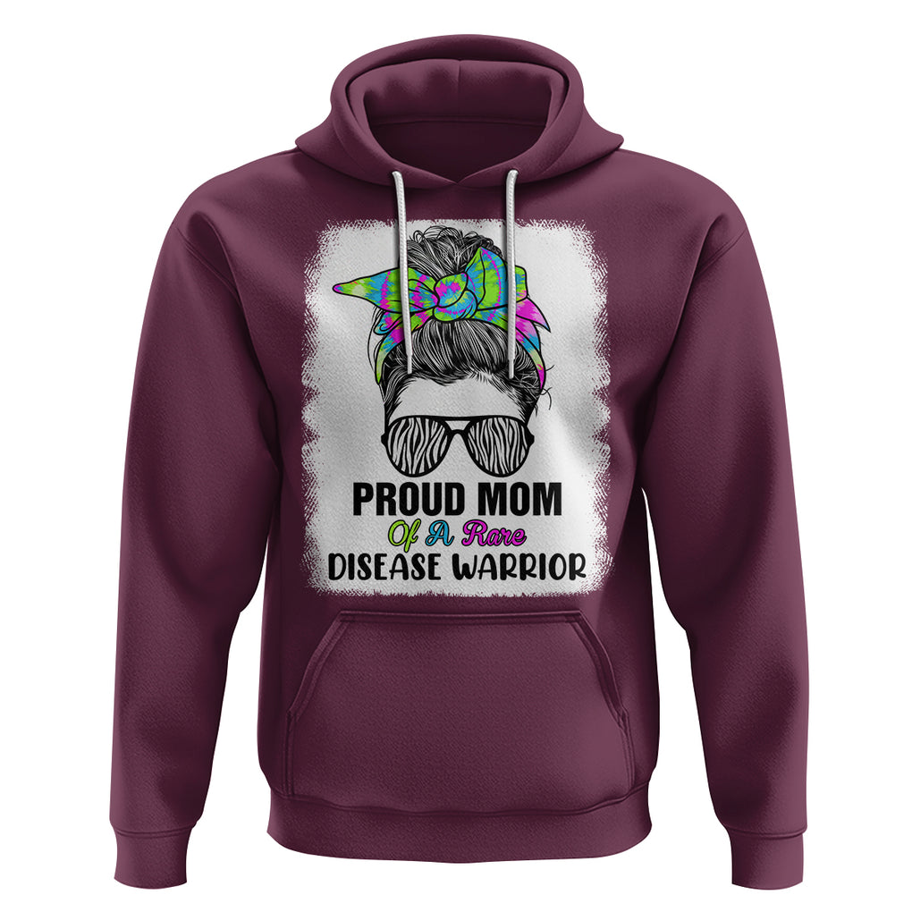 Rare Disease Day Shirts Hoodie Proud Mom Of A Rare Disease Warrior Rare Disease Awareness Zebra Messy Bun TS02 Maroon Printyourwear
