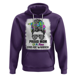 Rare Disease Day Shirts Hoodie Proud Mom Of A Rare Disease Warrior Rare Disease Awareness Zebra Messy Bun TS02 Purple Printyourwear