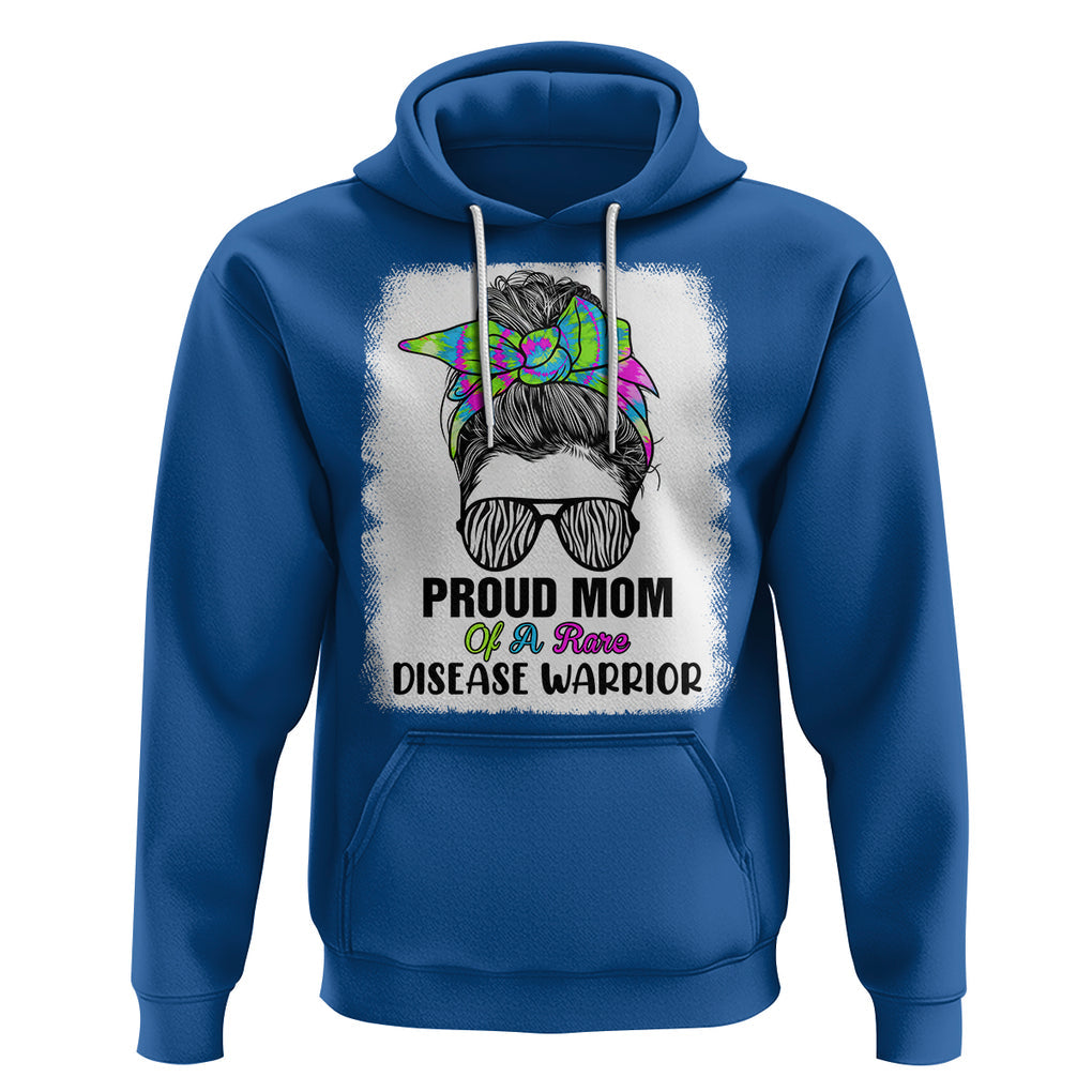 Rare Disease Day Shirts Hoodie Proud Mom Of A Rare Disease Warrior Rare Disease Awareness Zebra Messy Bun TS02 Royal Blue Printyourwear