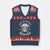 Gulf of Mexico Pirate Sugar Skull V-Neck Knit Sweater Vest Est 1550 Stay Salty And Resist TS02 Navy Red Print Your Wear