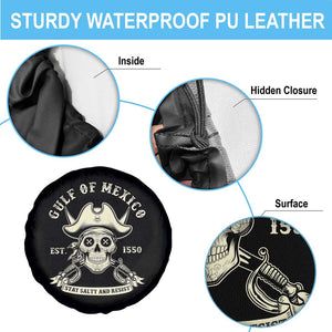 Gulf of Mexico Pirate Sugar Skull Spare Tire Cover Est 1550 Stay Salty And Resist TS02 Print Your Wear
