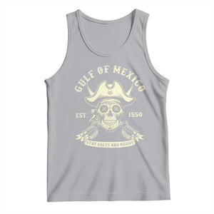 Gulf of Mexico Pirate Sugar Skull Tank Top Est 1550 Stay Salty And Resist TS02 Athletic Heather Print Your Wear