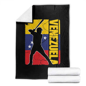 Venezuela Baseball Pride Vintage Flag Throw Blanket Venezuelan Sports Fan Gift for Latino Beisbol Lovers TS02 Black Print Your Wear