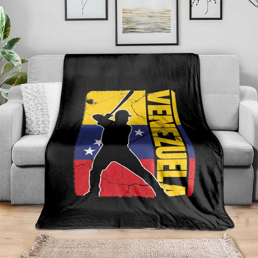 Venezuela Baseball Pride Vintage Flag Throw Blanket Venezuelan Sports Fan Gift for Latino Beisbol Lovers TS02 Print Your Wear