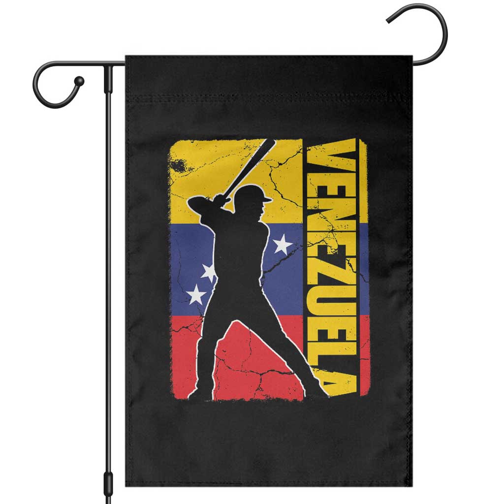 Venezuela Baseball Pride Vintage Flag Garden Flag Venezuelan Sports Fan Gift for Latino Beisbol Lovers TS02 Black Print Your Wear