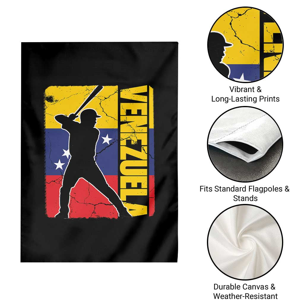 Venezuela Baseball Pride Vintage Flag Garden Flag Venezuelan Sports Fan Gift for Latino Beisbol Lovers TS02 Print Your Wear