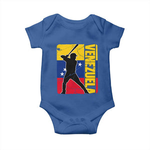 Venezuela Baseball Pride Vintage Flag Baby Onesie Venezuelan Sports Fan Gift for Latino Beisbol Lovers TS02 Royal Blue Print Your Wear