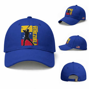 Venezuela Baseball Pride Vintage Flag Baseball Cap Venezuelan Sports Fan Gift for Latino Beisbol Lovers TS02 Baseball Cap Universal Fit Royal Blue Print Your Wear