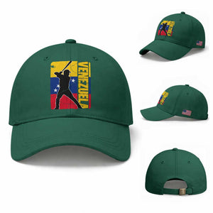 Venezuela Baseball Pride Vintage Flag Baseball Cap Venezuelan Sports Fan Gift for Latino Beisbol Lovers TS02 Baseball Cap Universal Fit Irish Green Print Your Wear