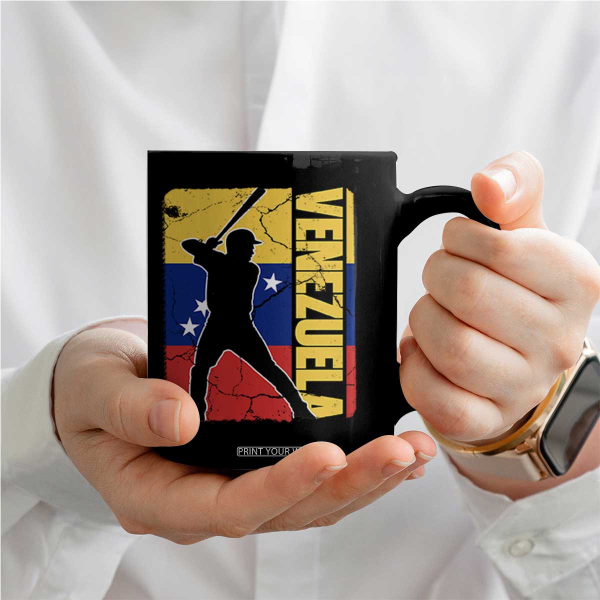 Venezuela Baseball Pride Vintage Flag Coffee Mug Venezuelan Sports Fan Gift for Latino Beisbol Lovers TS02 Print Your Wear