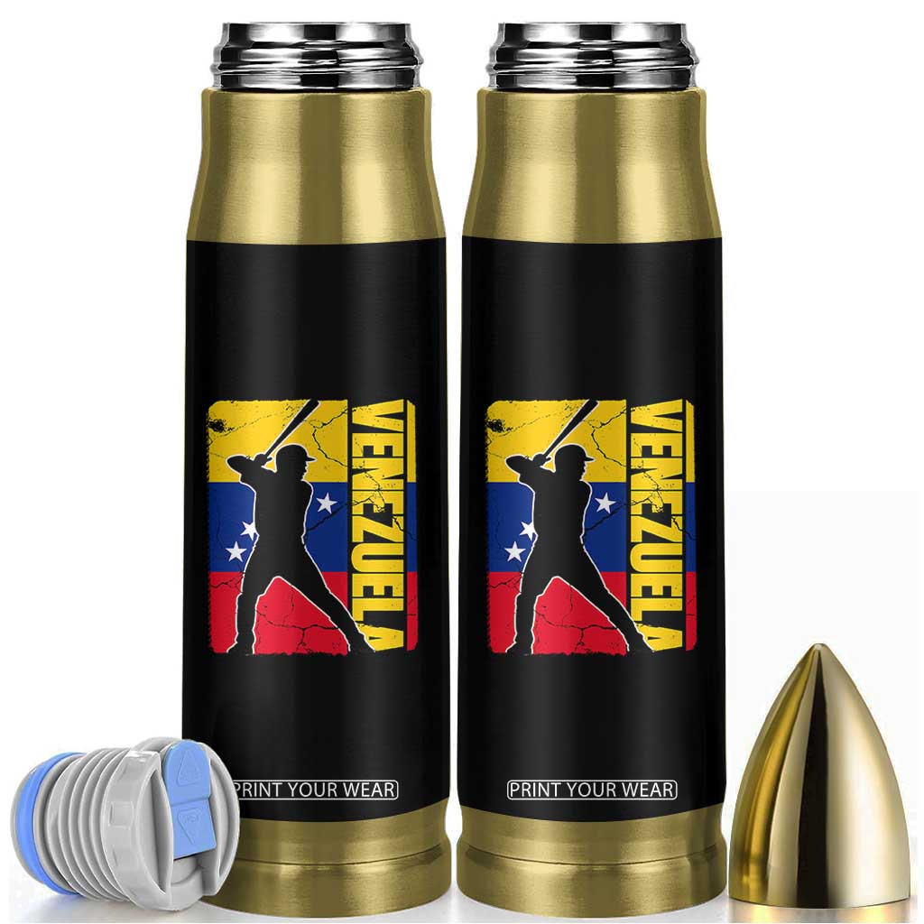 Venezuela Baseball Pride Vintage Flag Bullet Tumbler Venezuelan Sports Fan Gift for Latino Beisbol Lovers TS02 Black Print Your Wear