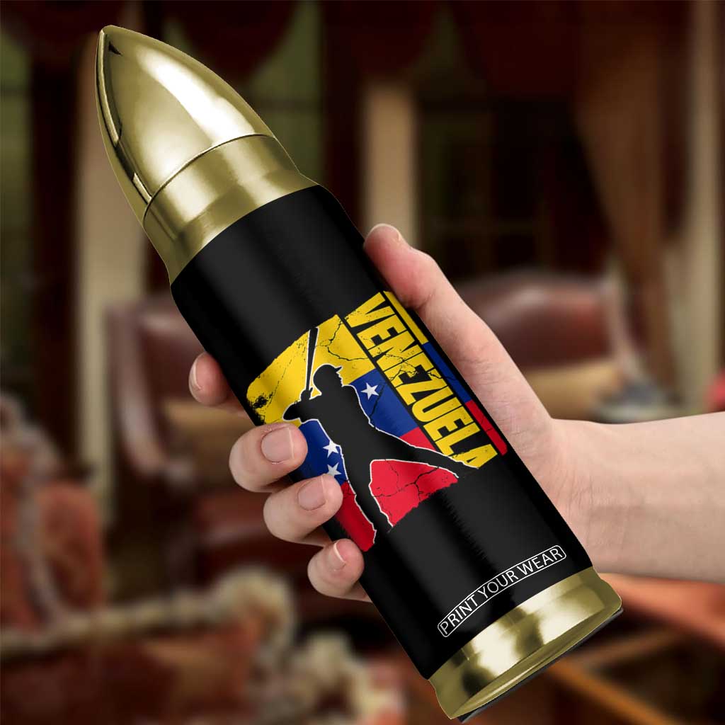 Venezuela Baseball Pride Vintage Flag Bullet Tumbler Venezuelan Sports Fan Gift for Latino Beisbol Lovers TS02 Print Your Wear