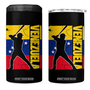Venezuela Baseball Pride Vintage Flag 4 in 1 Can Cooler Tumbler Venezuelan Sports Fan Gift for Latino Beisbol Lovers TS02 One Size: 16 oz Black Print Your Wear